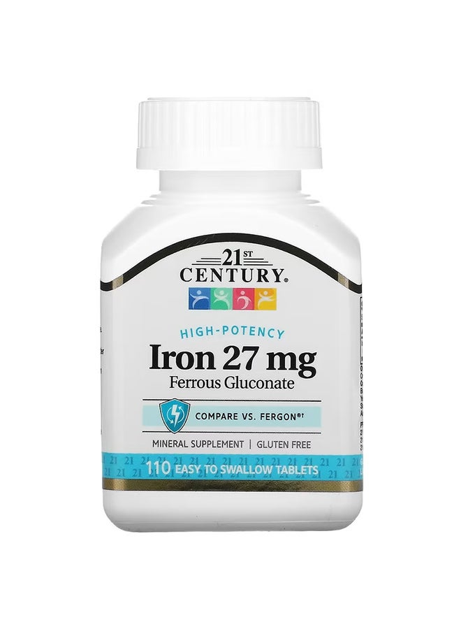 21st Century Iron Mineral Supplement 27 mg - 110 Tablets - Image 1